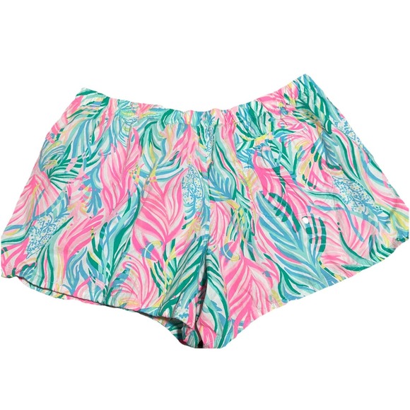 Lilly Pulitzer Pants - LILLY PULITZER Ocean View Shorts "SEA TURTLE SOIREE" Size LARGE